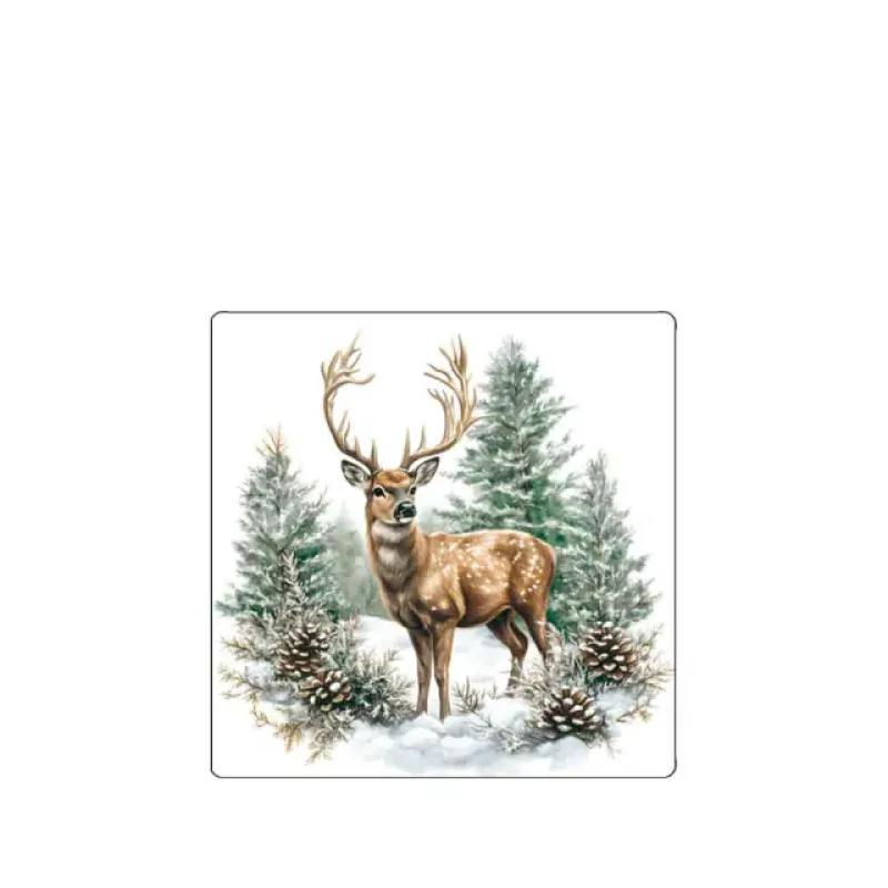 winter stag onderzetters s/4